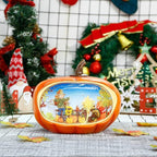 Fall Decor Snow Globe Lighted Pumpkin Thanksgiving Decoration Swirling Glitter Snow Globes Pumpkin Table Accent for Fall Harvest Day Decorations,Pumpkin&Scarecrow