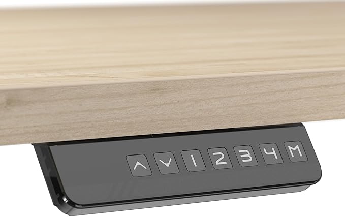 Bush Business Furniture Move 60 Series 60W x 30D Electric in Natural Elm with Silver Base, Ergonomic Sit-Stand Computer Table for Home and Professional Office