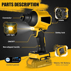 Cordless Dust Blower Compatible with Dewalt 20V Battery, Brushless Handheld Blower Cordless Sawdust Blower 447 MPH/39 CFM for Garages, Sawmill Room, Workshop Cleaning(Tool Only, No Battery)