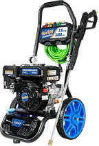 TOOLCY Gas Pressure Washer 3400 PSI & 2.8 GPM Max, High-Powered 212cc Engine, Enhanced Pump, 50FT Pressure Hose, Onboard Soap Tank, Foldable Handle, Kink-Less Swivel Spray Gun & 5 Nozzle Tips