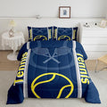 Feelyou Kids Tennis Comforter Set Full Size Tennis Sports Bedding Set for Boys Girls Teens Bedroom Decor Tennis Gaming Comforter Women Men Tennis Lovers Duvet Set with 2 Pillow Case