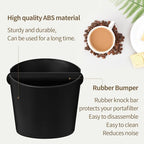 IAOSEN 6.3Inch Knock Box Large Espresso Knock Box Shock-Absorbent Knock Box Espresso with Removable Knock Bar and Non-Slip Base Espresso Machine Accessories for Home/Office