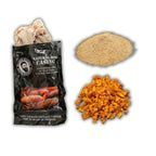Bearded Butchers Southern Peach Bratwurst DIY Kit – Sweet & Savory Brats – Includes Maple Seasoning, Diced Peaches & 32mm-35mm Natural Hog Casings – Makes Up to 25 lbs Meat