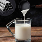 1pcs 1 Cup Measuring Cup with Wooden Handle Stainless Steel Measuring Scoop 250ml Measuring Spoon Black 1 Measuring Cups for Baking Cooking Wet and Dry Ingredients (250ml)