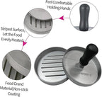 Hamburger Press Patty Maker Cast Aluminium + 100 Non-Stick Papers, Quarter Pound Burger Press Metal Burger Mold Presser, 1/4 lb, 4.5 inch