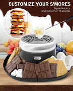 Smores Maker Tabletop Indoor Kit, Indoor Smore Maker Smores Kit Flameless S'mores Maker, Tabletop Smores Maker,Movie Night Supplies Housewarming Christmas Gifts, 120V