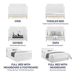 babyGap by Delta Children Oxford 6-in-1 Convertible Crib TrueSleep 2-Stage Deluxe Crib and Toddler Mattress (Bundle)