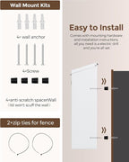 LAND·VOI Locking Wall-Mount Mailbox for Outside, with 4 Keys, Galvanized Steel Rustproof Metal Postbox, 3.1" Dx7.5 Wx10.8 H, Includes 3 Sets of Mailbox Numbers, Nameplate,White