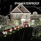 Dazzle Bright 2 Pack Total 400LED 132FT White Christmas Solar String Outdoor Lights, Solar Powered with 8 Modes Waterproof Fairy Lights for Bedroom Patio Garden Tree Party Yard Decoration