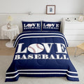 Feelyou Kids Baseball Comforter Set Queen Size Sports Game Bedding Set for Boys Girls Teens Bedroom Decor Baseball Gaming Comforter Gift for Baseball Lover Duvet Set with 2 Pillow Case