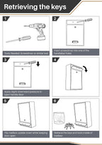 Wall Mounted Locking Vertical Dropbox Mailbox - Safe and Secure (Large) | Made with Galvanized Steel | Blue