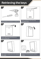 Wall Mounted Locking Vertical Dropbox Mailbox - Safe and Secure (Large) | Made with Galvanized Steel (Black)