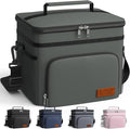 HOTOR Insulated Lunch Box Men Women Leak-Proof Cooler Lunch Bag 9L | 4 Pockets, Adjustable Strap, Ideal for Work, Picnic, Travel, Camping, Gift