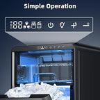 Antarctic Star Crescent Ice Maker, Slow-Melting Countertop Ice Maker, 27 Lbs/24H, 16Pcs in 15Mins, Self-Cleaning,24-Hour Timer, for Home/Kitchen/Office/Party