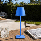 Yogaret Blue Cordless Table Lamp Set of 2, Indoor/Outdoor Table Lamp for Restaurant Home Dinner Patio Pinic | Portable table lights set of 2 wireless battery operated lamps for indoor tables, patio, restaurant, dinner and kitchen use