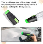 Car Drying Nozzle for EGO Leaf Blower, for Replace Blower 530, 575, 580,615, 650, 765, Bare Car Drying (8" Long) & Green Protective Silicone Band