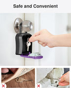 Puroma Key Lock Box Outdoor 4 Digit Code Combination Lockbox House 1 Purple | For Contractors Guest Realtor Storage Keys, Portable, Home Wall Mount, Resettable, Combination, Weatherproof, High-capacity