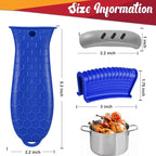 10Pcs Cast Iron Handle Cover, Silicone Pot Holders | Non-Slip Heat Resistant Cast Iron Skillet Covers Potholder for Frying Pans and Griddles Kitchen Supplies under 400℉