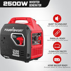PowerSmart 2500-Watt Portable Gas Inverter Generator, Super Quiet, High Fuel-Efficient Generator, Lightweight, CARB Compliant PS5025