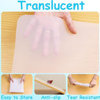 Small Clear Silicone Crafts Mats: Non-Slip Heat Resistant 11.8"W x 15.75"L | Translucent Nonstick SiliconeJewelry Sheet - 0.8mm Countertop Protector Pad for Epoxy Resin Glitter Slime Nail Art 4 Pcs
