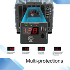 4000W Pure Sine Wave Inverter 12V DC to 110V AC Converter for Home, RV, Truck, Off-Grid Solar Power Inverter with Built-in 5V/2.1A USB, AC Hardwire Port, Remote Controller