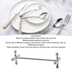 4Pcs Metal Chopsticks Rest Set, Stable Prevent Slip Multifunctional Knife and Chopstick Holder Stainless Steel Chopsticks Rest Pillow for Spoons Forks Knifes