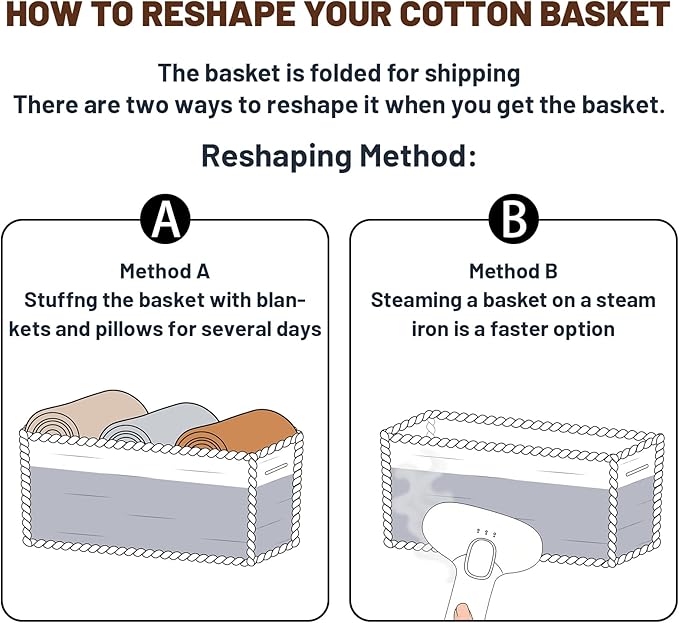 Large Shallow Organizing Baskets 15x11x5.1 Inches - Rope Woven Storage Bins for Bathroom, Shelves, Cube Closet, Mixed Grey 2 Packs