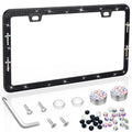 SHARE&CARE Bling License Plate Frame, Crystal License Plate Cover, Car License Plate Holder with Rhinestone Screw Set, Women Gif