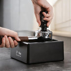 Bincoo Square Espresso knock Box 16cm /6.3 Inch Barista Style Coffee Knock Box for Grounds with Anti-Slip Base, Multi-functional Sturdy Espresso Dump Bin for Home/Office.. (black)