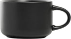 10 Strawberry Street Wazee Matte 4.75"/22 oz Oversized Mug, Set of 6, Black