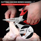 MAD SHARK Kitchen Scissors All Purpose Kitchen Shears Come Apart | Stainless Steel Utility Scissors with Comfort Grip,Heavy Duty Poultry Shears for Chicken,Meat,Fish,Dishwash Safe (RED)