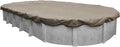 Robelle 15 x 27 ft Industrial Taupe Winter Oval Pool Cover for Above Ground Pools, 4 ft Overlap (19 x 31 ft Cover Size), Solid 14 x 12 Scrim, 4.5 oz/yd2, 20-Year Warranty, Style: 601527-4