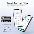 Smart Scale for Body Weight Scale with Body Fat BMI Muscle, NUTRI FIT Digital Bathroom Scale Bluetooth Composition Analysis Sync App, 17 Metrics High Accuracy for Weight Loss, 7-in-1 Large VA Display