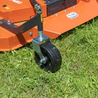 Titan Attachments 3 Point PTO Finish Mower, 60" Cutting Width, Cat 1 Hookup, Orange Finish, Rear Discharge, Pull Behind Mower for 25-40 HP Tractors, Low-Noise Cast Iron Gearbox