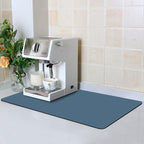 ZLR Large Coffee Bar Mat for Coffee Station, 16"x24" XL, Navy Blue | Oversized Counter Protector, Absorbent Dish Drying Mat, Fits Espresso, Grinder, Frother & Cup Display, Hides Stains