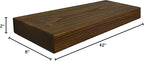 joelsantiques - 18 Inch Wooden Floating Shelves for Wall - 18x8x2 in - Made of Natural Wood - Heavy Duty Rustic Wall Shelves for Bedroom - Perfect for Living Room, Kitchen - Medium Brown