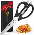MAD SHARK Kitchen Scissors All Purpose Kitchen Shears Come Apart | Stainless Steel Utility Scissors with Comfort Grip,Heavy Duty Poultry Shears for Chicken,Meat,Fish,Dishwash Safe (BLACK)