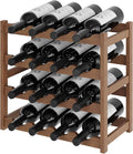Wine Rack，Bamboo Wine Storage Cabinet Shelf，Countertop Wine Shelf- Freestanding Wine Holder for Kitchen & Pantry (Brown, 4-Tier)