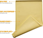 Hubulk Dog Feeding Mat,100% Waterproof Food Grade Silicone Pet Food and Water Bowl Placemat,Dishwasher, High Raised Edge to Prevent Spills,Nonslip Tray to Stop Messes on Floor (32"x24"x1.0", Yellow)
