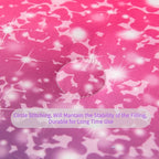 RYNGHIPY 6Pcs Twin Gradient Pink Purple Glitter Comforter Sets for Teens Girls Kids, Colorful Rainbow Glitter Themed Bedding Set
