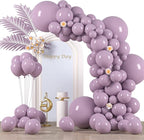 130pcs Lilac Purple Balloons Different Sizes 18" 12" 10" 5" Faded Purple Latex Balloon Garland Arch Kit for Birthday Baby Shower Graduation Wedding Gender Reveal Party Decorations