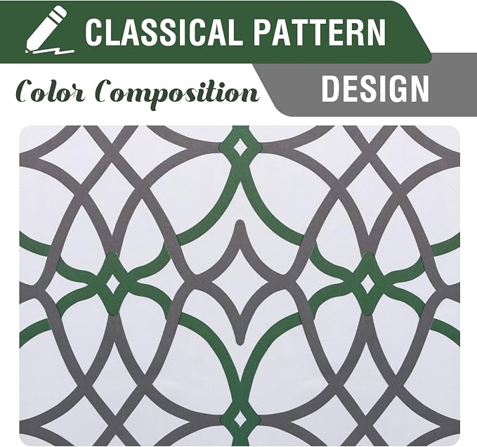 H.VERSAILTEX Blackout Curtains 63 inch Length 2 Panels Set Thermal Curtains & Drapes Window Treatment Noise Reducing Geometric Modern Grommet Living Room Curtains for Bedroom - Ivy and Gray