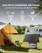 OUKITEL 5120Wh Large Capacity Solar Generator(2025 New),Portable Power Station P5000 Pro With 400W Solar Panel, 5 * 3600w AC Output (6000W Surge),1000W MPPT Solar for Emergency, Home Backup, Camping