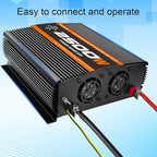 2500 Watt car Power Inverter 12V to 110V /120V, 2000+ watt invertor for RV semi Trucks Vehicles 12V to 110V Converter with 3 AC outles and LCD Screen - 2500W