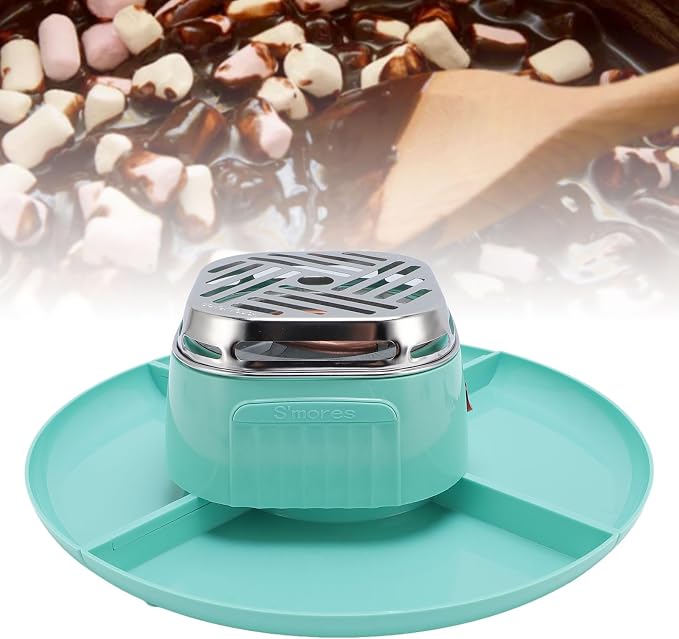 Electric Maker with 4 Detachable Trays, Adjustable Temperature, Tabletop Chocolate Marshmallow Roaster, White - Quick Heating, Easy Cleanup, Ideal for Party Gatherings