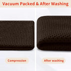 Homaxy 100% Cotton Waffle Weave Kitchen Towels, 5-Pack, Dark Brown | 13 x 28 Inches, Ultra Soft Absorbent Dish Towels, Quick Drying Cleaning Towels