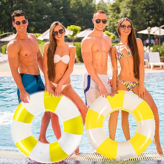 2 PCS Inflatable Pool Floats for Swimming Pool Party Lake Beach Adults - Floaties Pool Tubes Swim Rings Tubes Floaties for Beach Pool Party Decorations