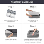 Bedsure Cat Beds for Indoor Cats - Washable Bolster Dog Sofa Beds for Extra Small Dogs, Supportive Foam Pet Couch Bed with Removable Washable Cover, Waterproof Lining and Nonskid Bottom, Grey