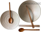 Korean Made Natural Lacquer Coated Wooden Chopsticks & Spoon Utensil Flatware Jujube Tree Ottchil Natural Lacquer Gift for Mom (2SET) Stocking Stuffer