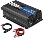 LVYUAN 800 Watt Pure Sine Wave Power Inverter 12V to 110V120V DC to AC Converter with Dual Sockets, Dual USB Ports, LED Display for Home Outdoor RV Car Power Inverter Power Adapter